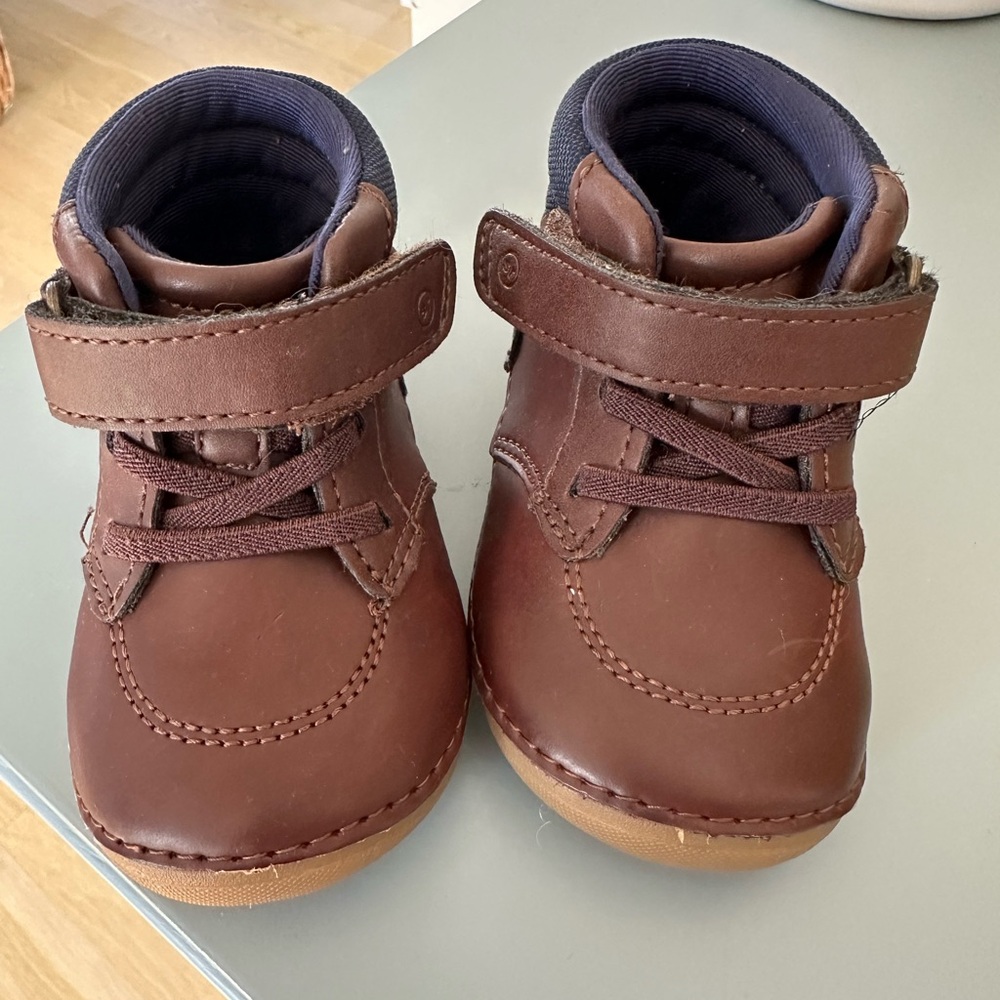 Stride Rite Brown Leather Soft Motion Gannon Boots